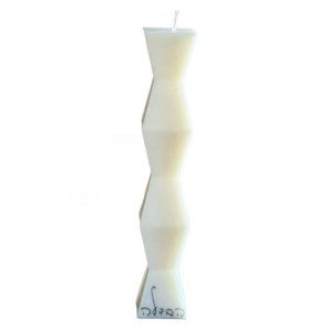 Picture of Tall Havdallah Candle Stackable Design Silver 11"